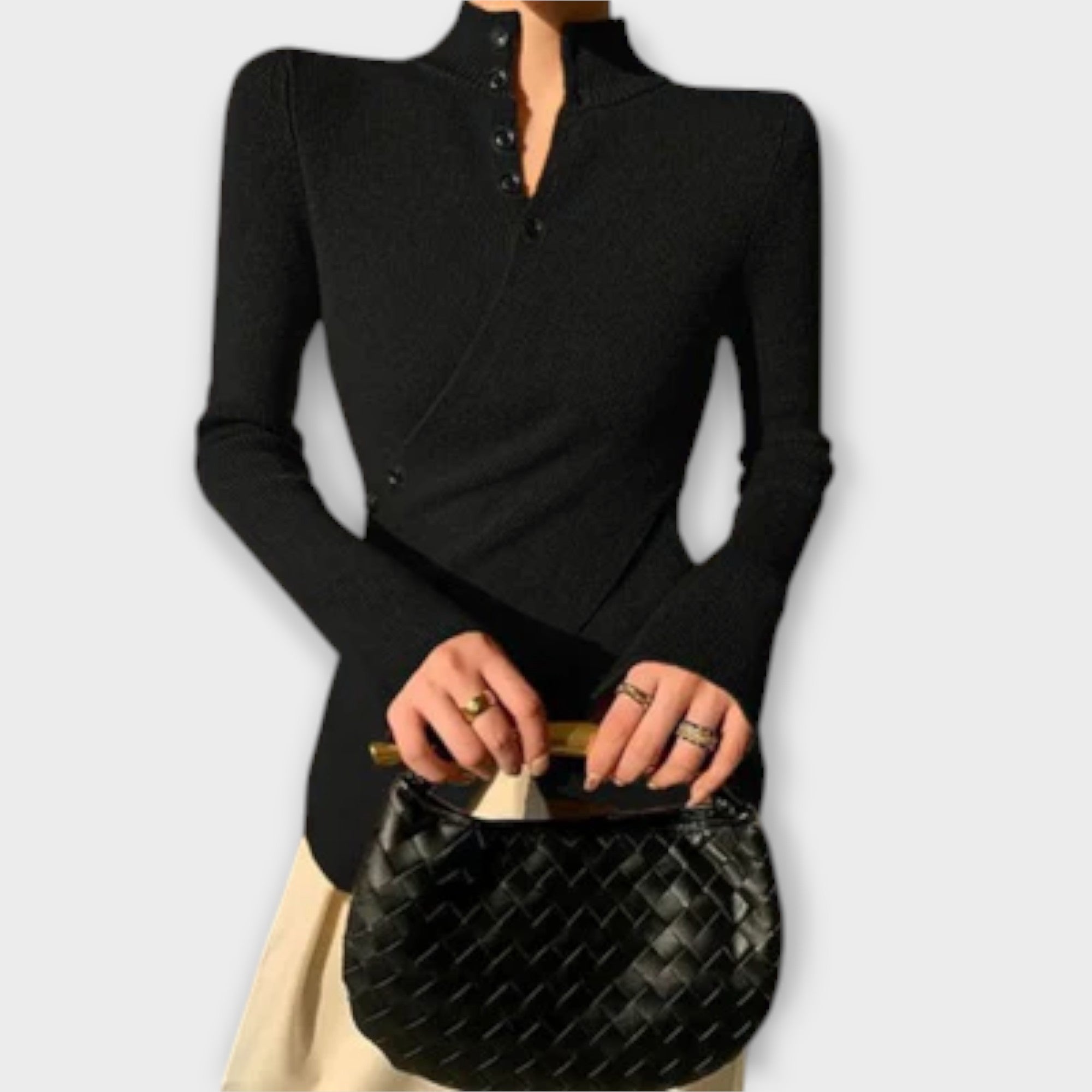 Elegant Knit Cotton Sweater