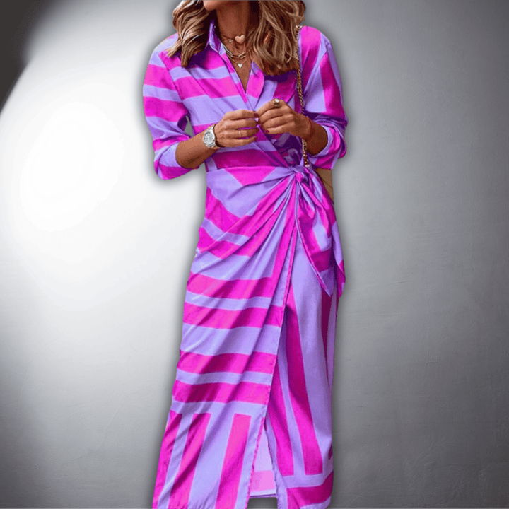 Clarissa | Striped Shirt Dress with Summer Comfort