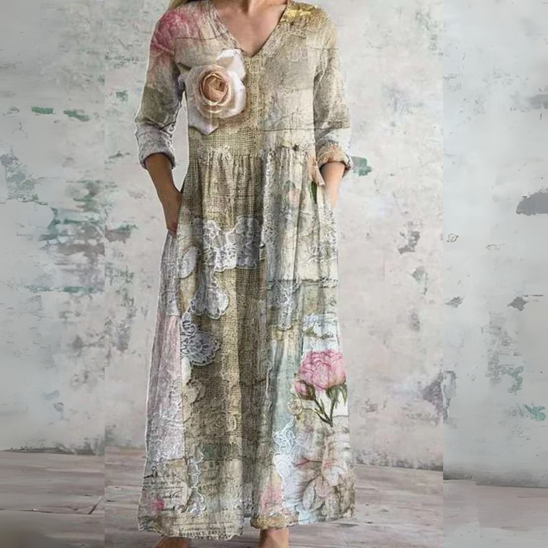 Solène | Vintage elegance maxi dress