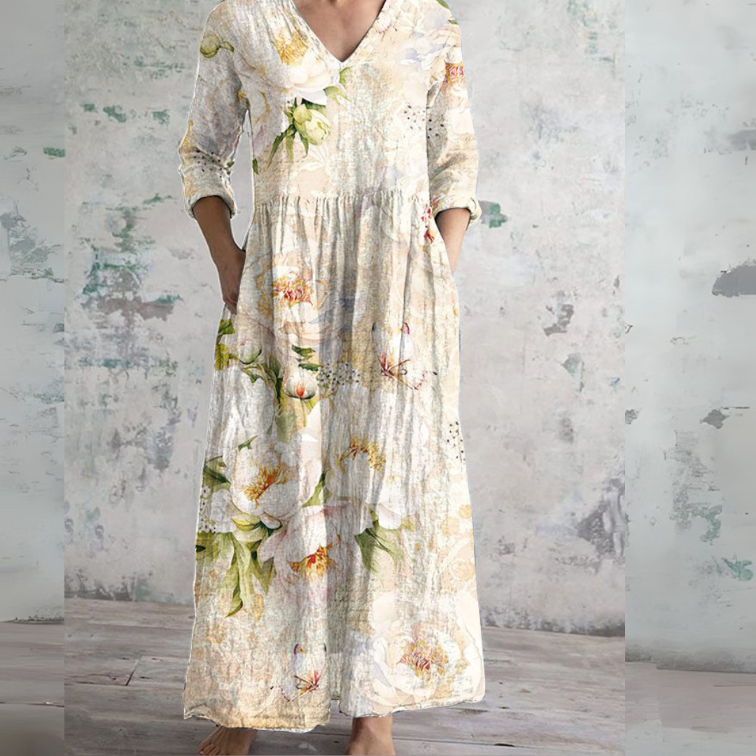 Mélanie | Soft floral maxi dress