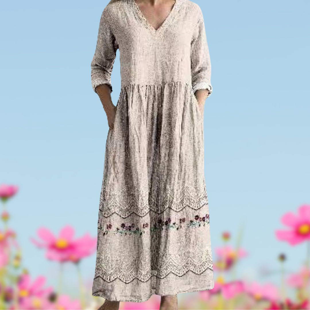 Odette | Elegant transitional maxi dress