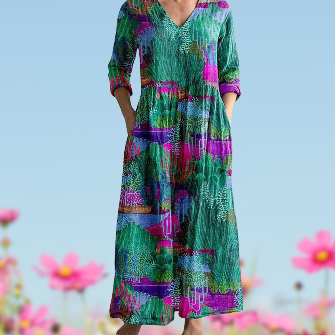 Solène | Vintage elegance maxi dress