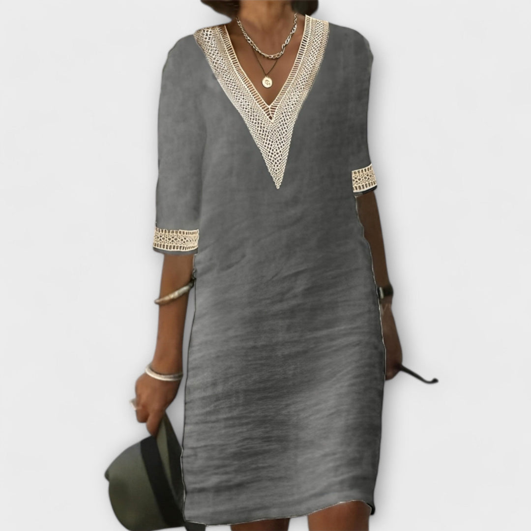 Cotton and Linen Women's Dress