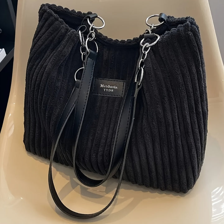 Marie| Timeless Corduroy Handbag with Chain Strap