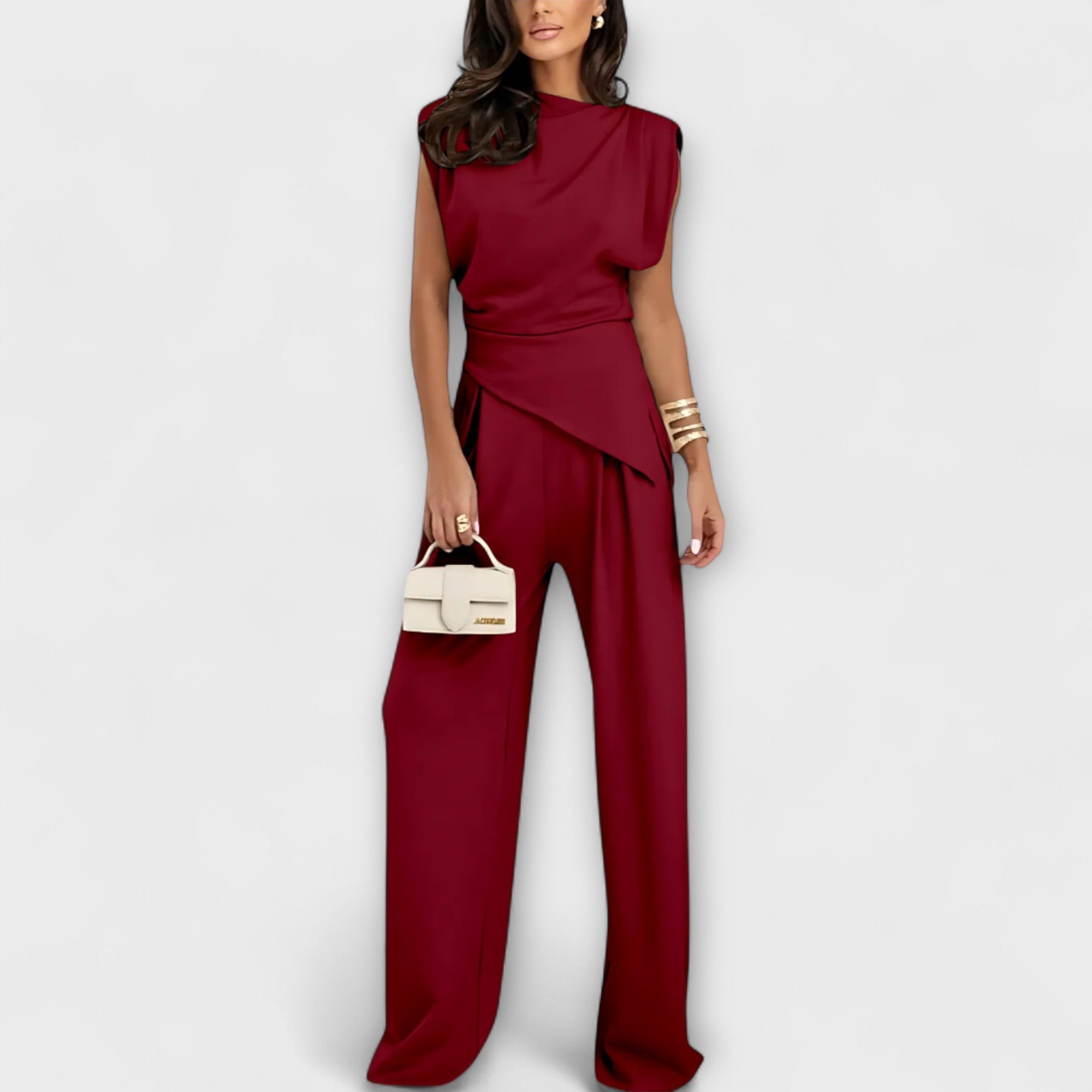 Sofia - Asymmetrical Ensemble with Draped Shoulders