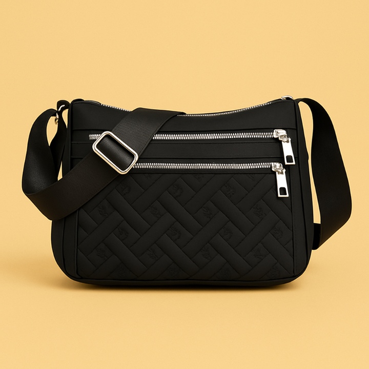 Claudine™ | Nylon shoulder bag with messenger style