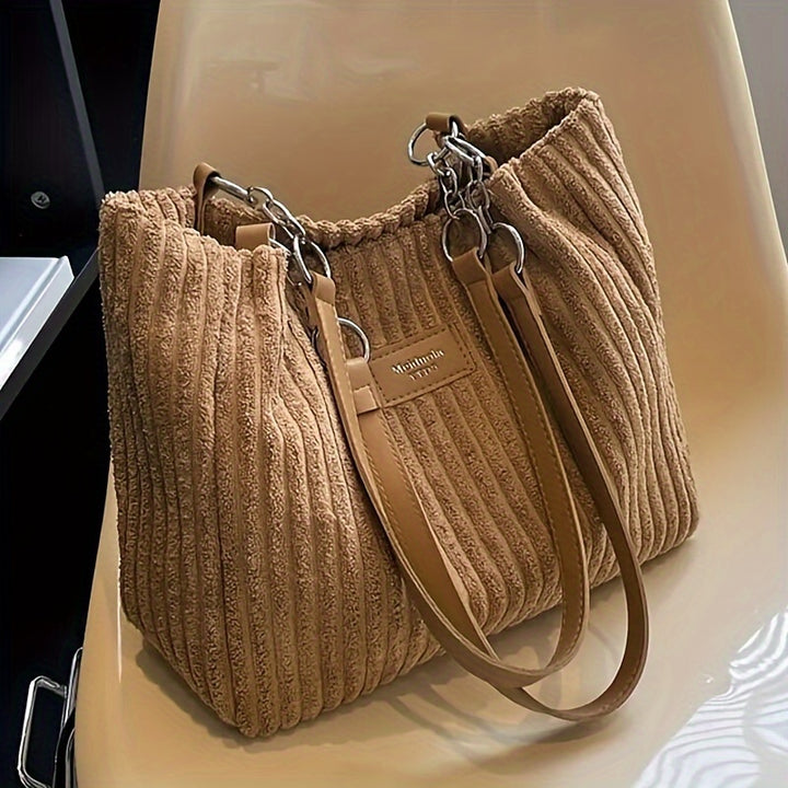 Marie| Timeless Corduroy Handbag with Chain Strap