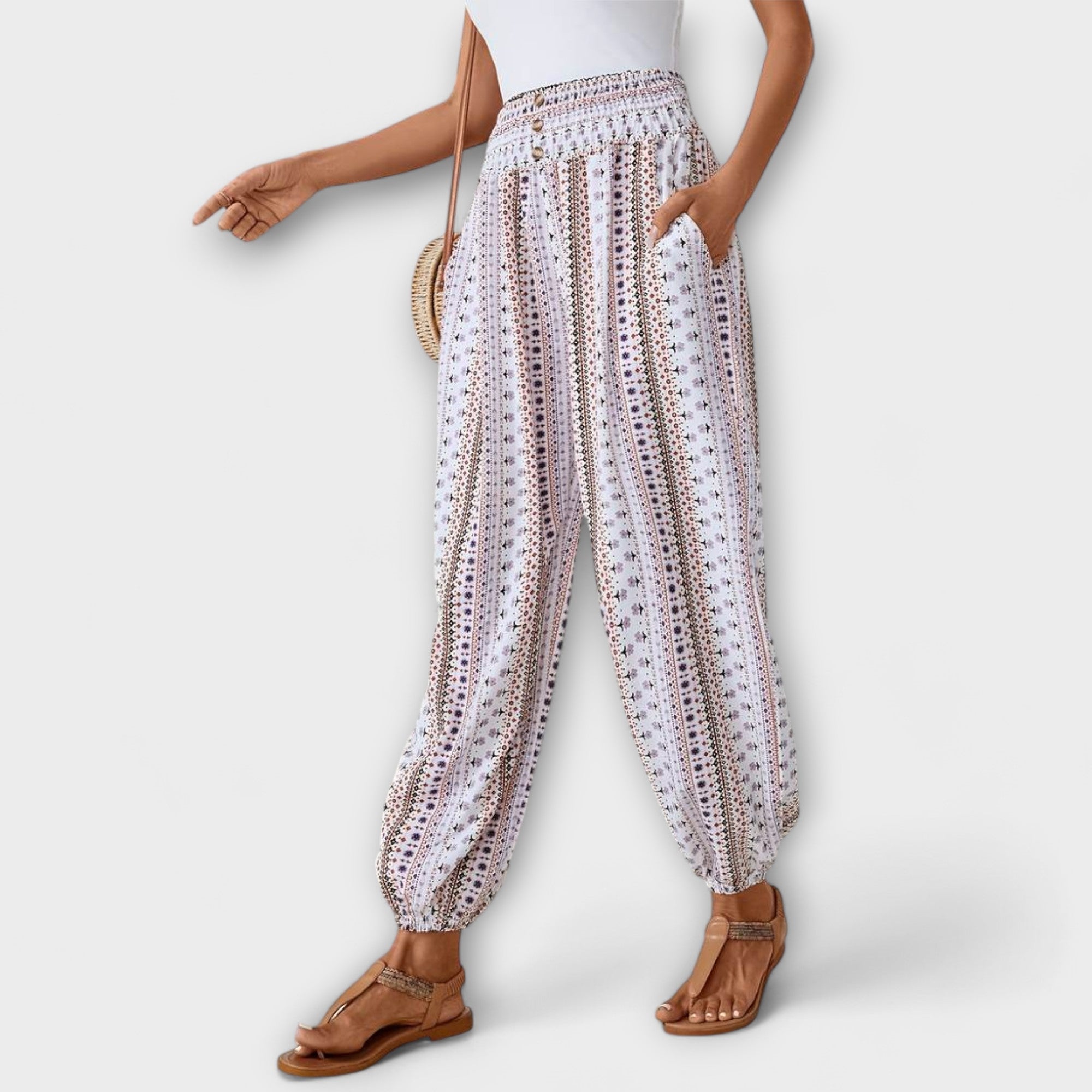 Pants with Ethnic Print