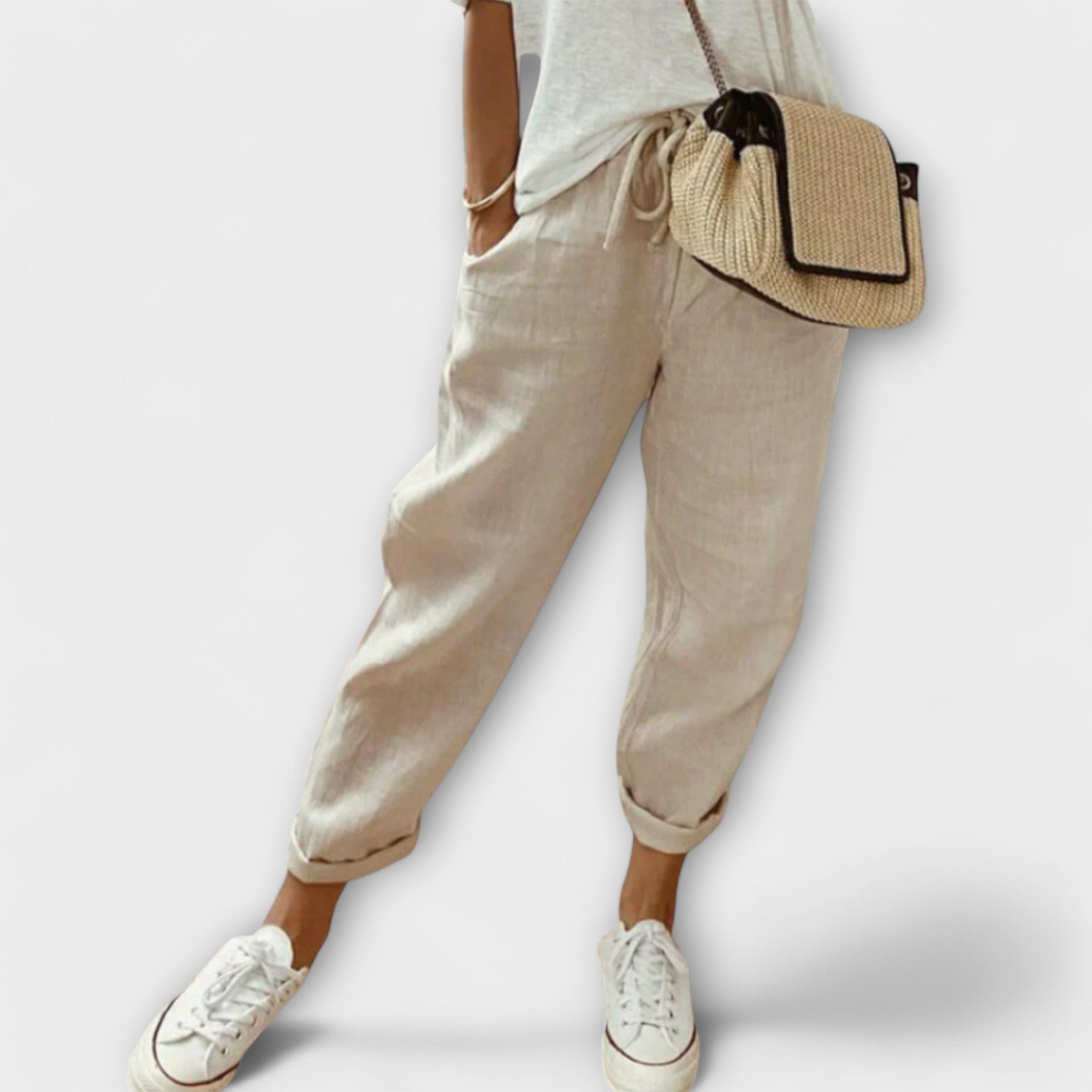 Fashionable and Casual Linen Trousers