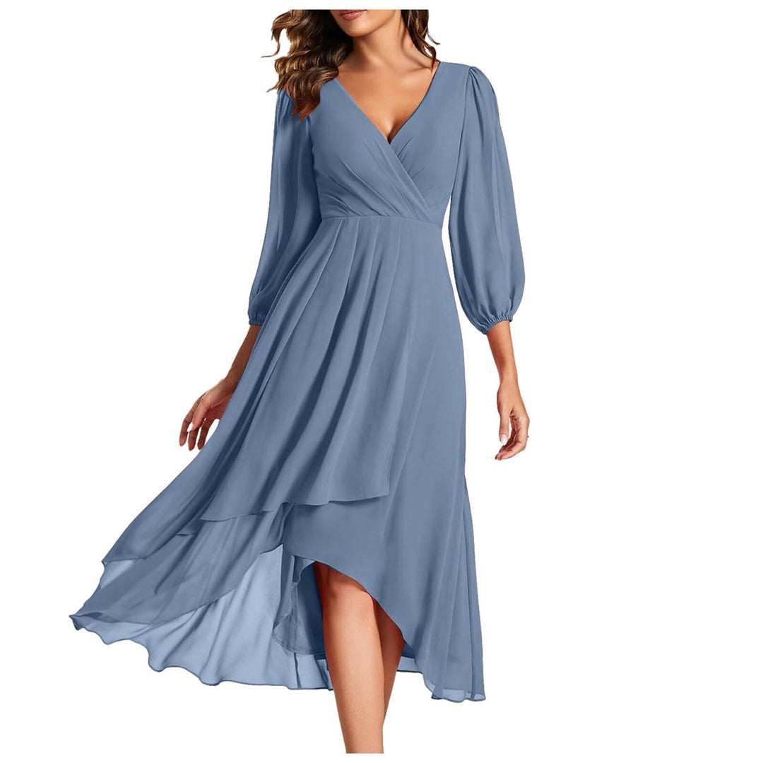 Leviana™ | Ruffle Dress with Asymmetrical Hem