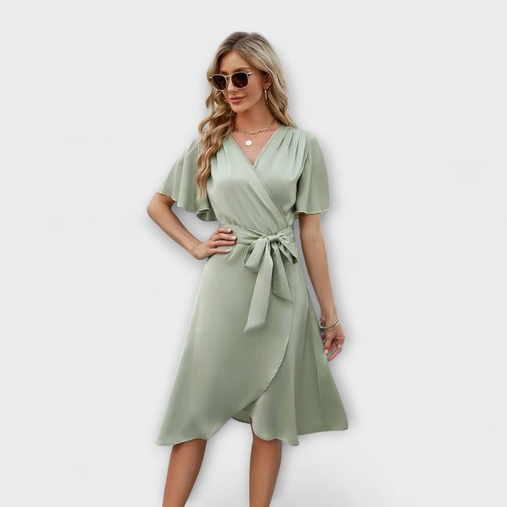 Delphine - Summer Dress with V-Neck for Women