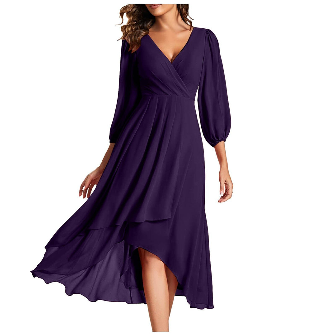 Leviana™ | Ruffle Dress with Asymmetrical Hem