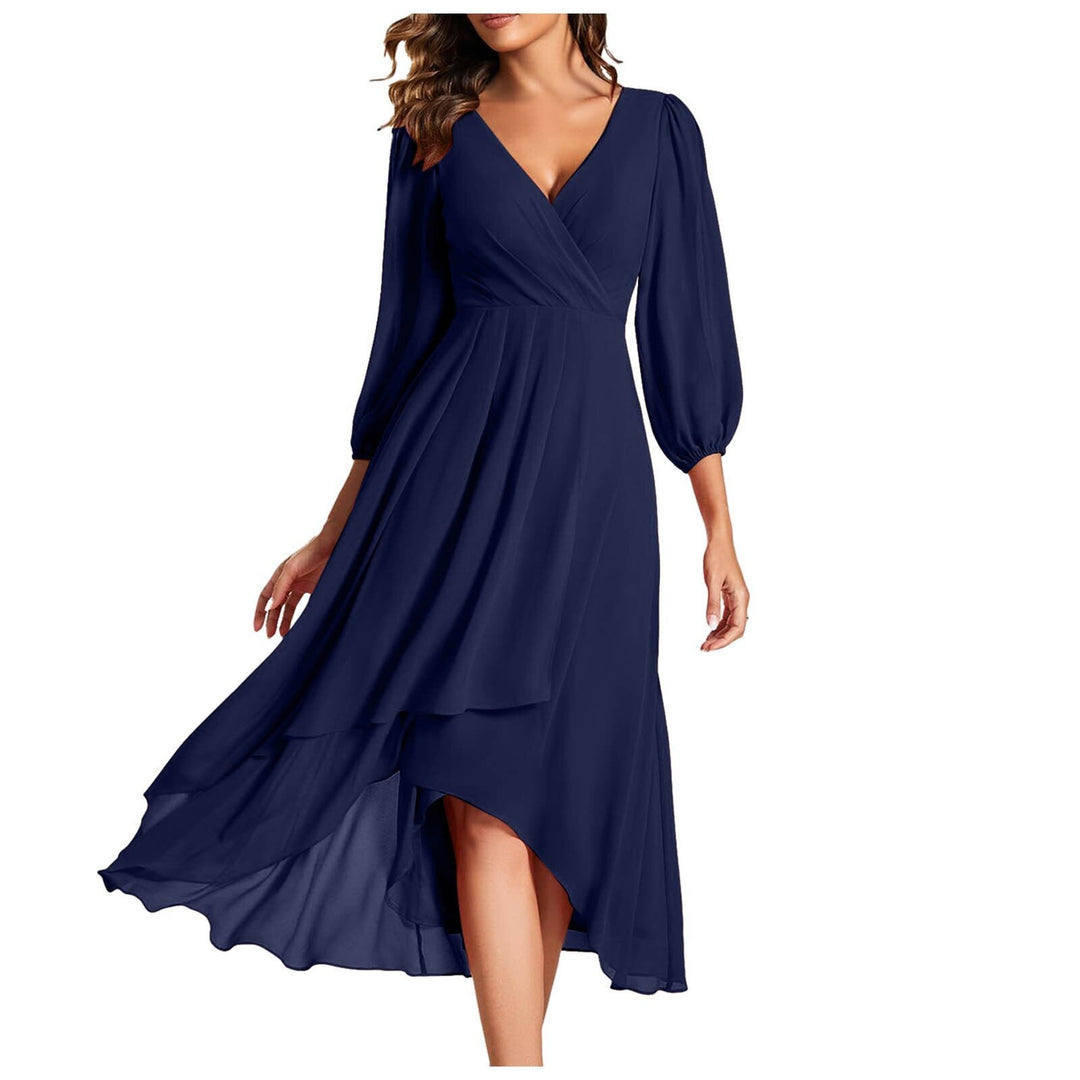 Leviana™ | Ruffle Dress with Asymmetrical Hem