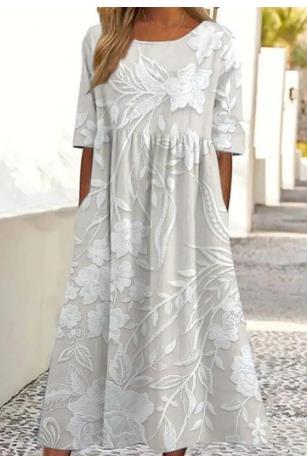 Élise | Effortlessly Elegant Floral Midi Dress