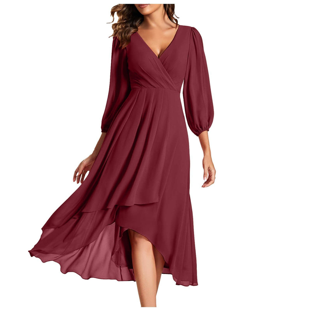 Leviana™ | Ruffle Dress with Asymmetrical Hem