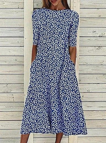 Élise | Effortlessly Elegant Floral Midi Dress