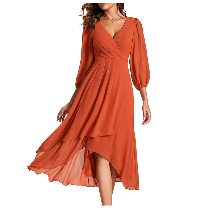 Leviana™ | Ruffle Dress with Asymmetrical Hem