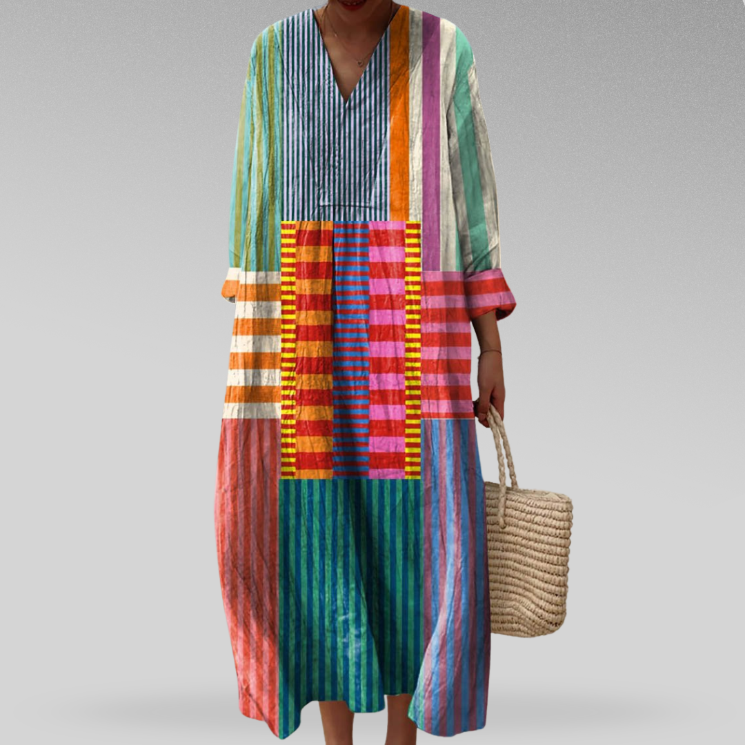 Claudine | Effortless Elegance in Colorblock Design