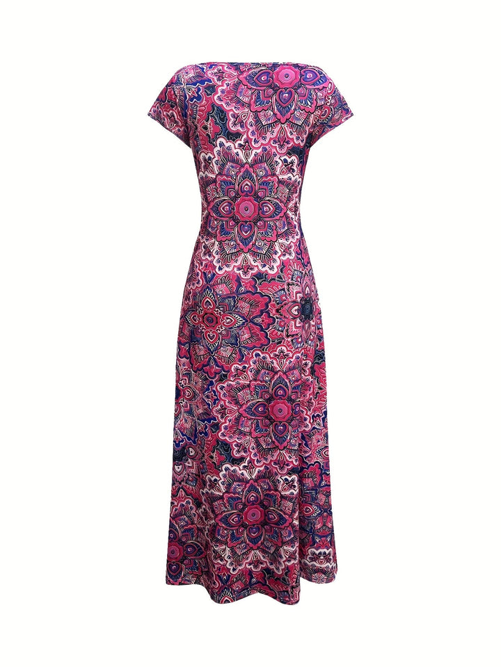 Claudine | Elegant Bohemian V-Neck Maxi Dress