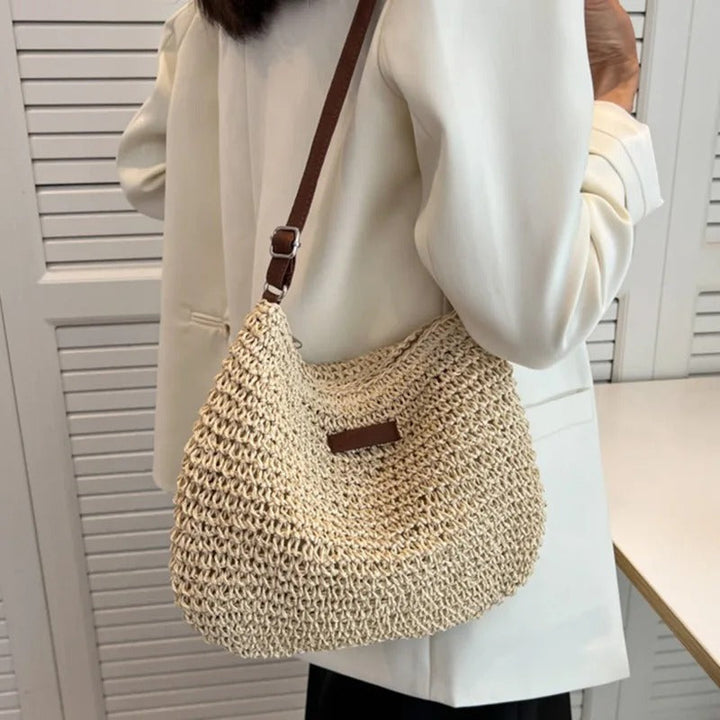 Élise | Effortlessly Elegant Straw Shoulder Bag