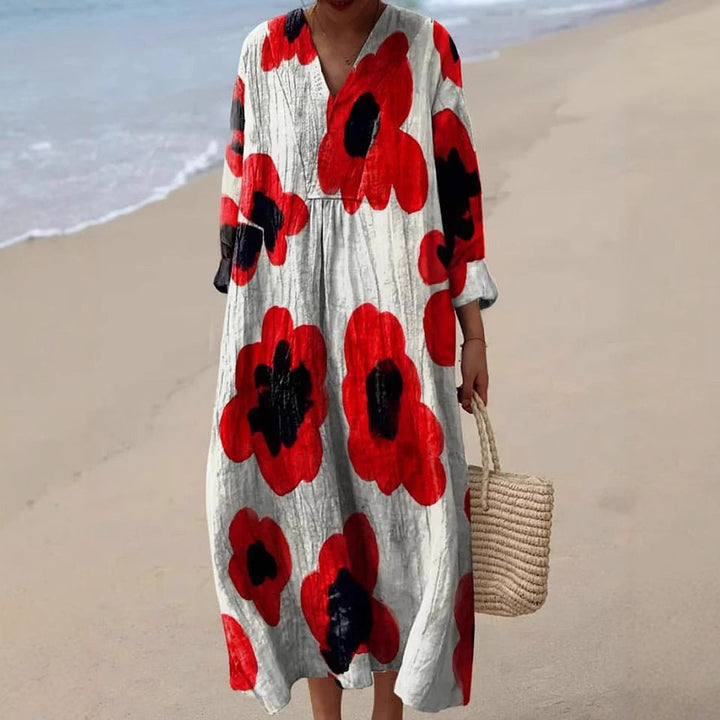 Leviana™ – Elegant dress with a geometric pattern