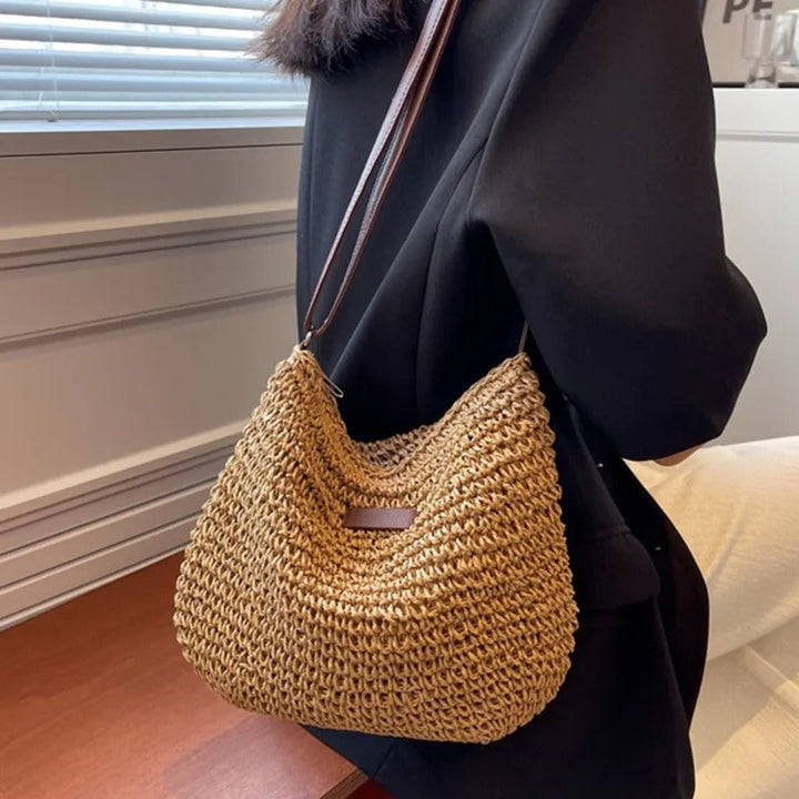 Élise | Effortlessly Elegant Straw Shoulder Bag