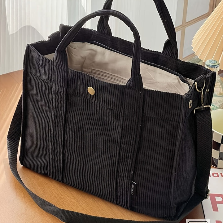 Élise | Cozy Corduroy Tote for Effortless Elegance