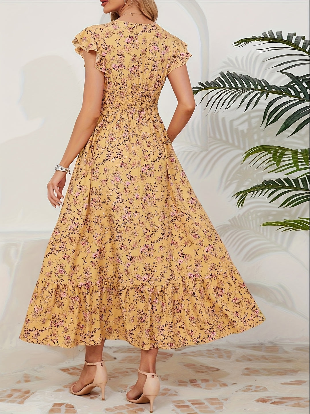 Plus Size, Plus Size Women's Floral Print Maxi Dress