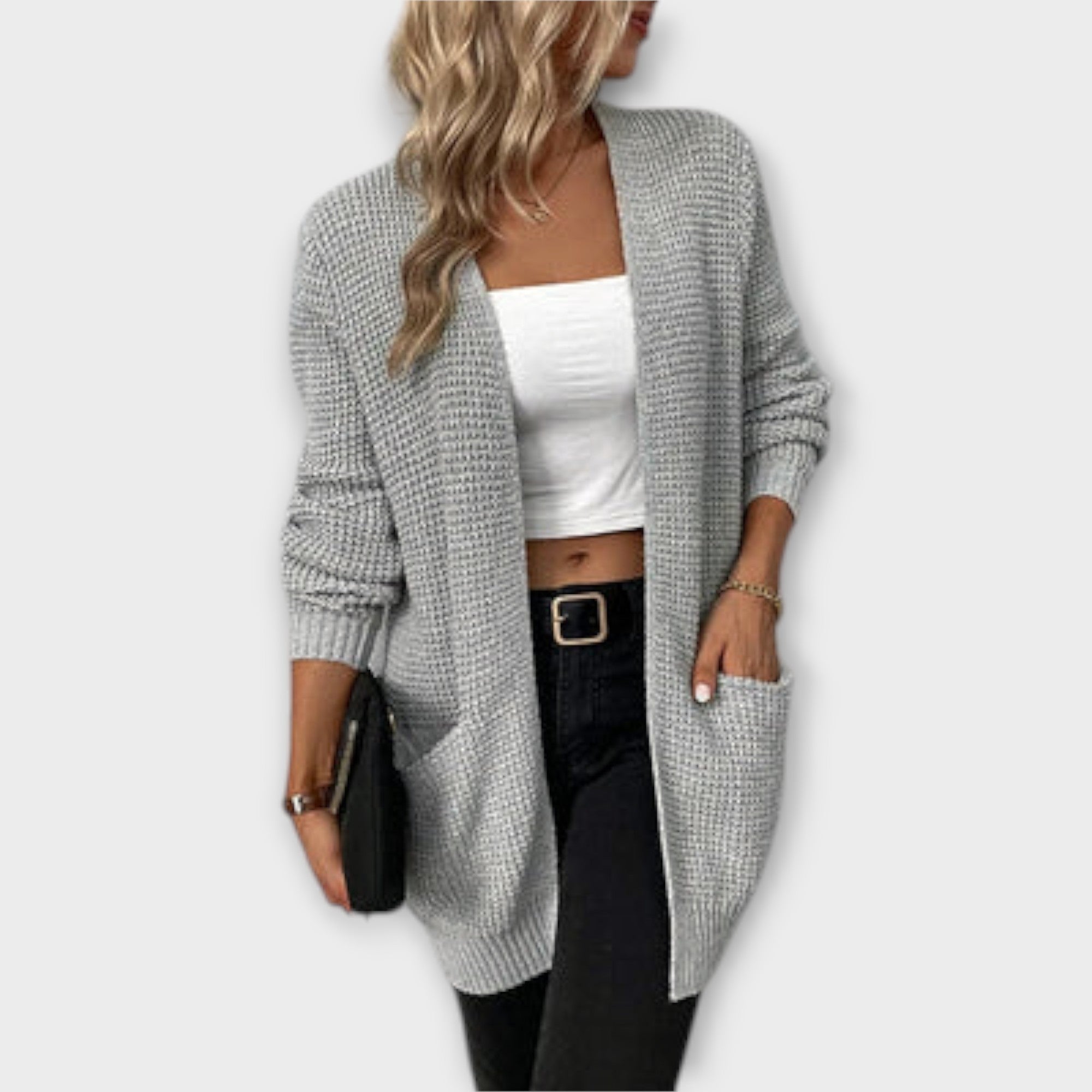 Casual knitted cardigan with pockets