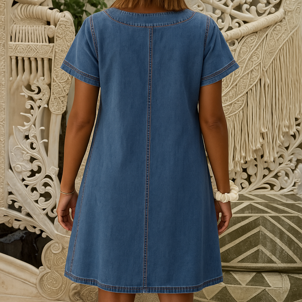 Claire Montréal™ - LIGHTWEIGHT DENIM DRESS WITH A RELAXED FIT