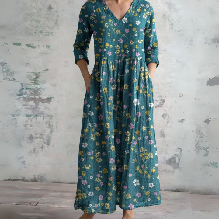 Claudine | Maxi dress with vintage floral print