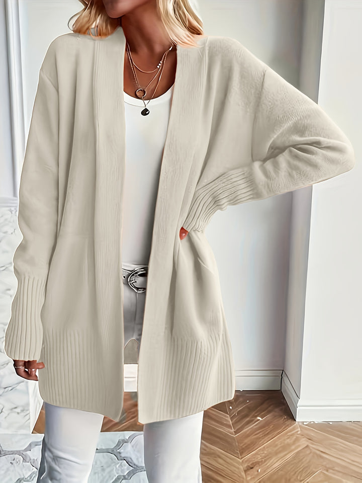 Women'S Cozy Yellow Knit Cardigan - Long Sleeve, V-Neck, Loose Fit, Fall & Winter Stylish Pullover, Autumn Winter Apparel | Vibrant Cardigan | Knit Construction, Cardigan Sweater