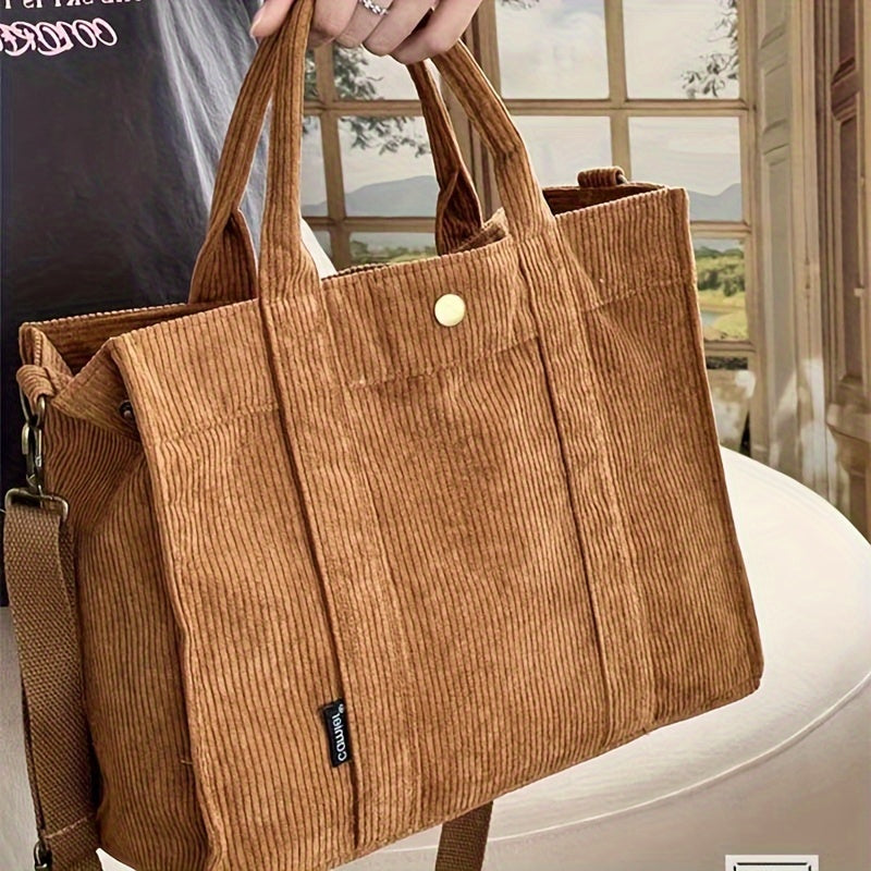 Élise | Cozy Corduroy Tote for Effortless Elegance