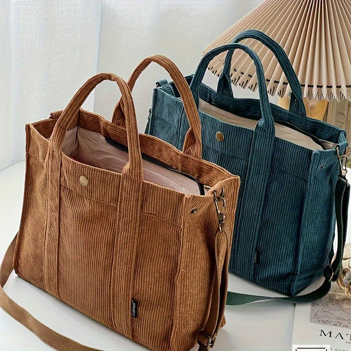 Élise | Cozy Corduroy Tote for Effortless Elegance