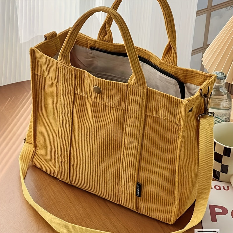 Élise | Cozy Corduroy Tote for Effortless Elegance