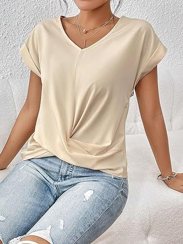 Celest - Cozy V-Neck Casual Tee