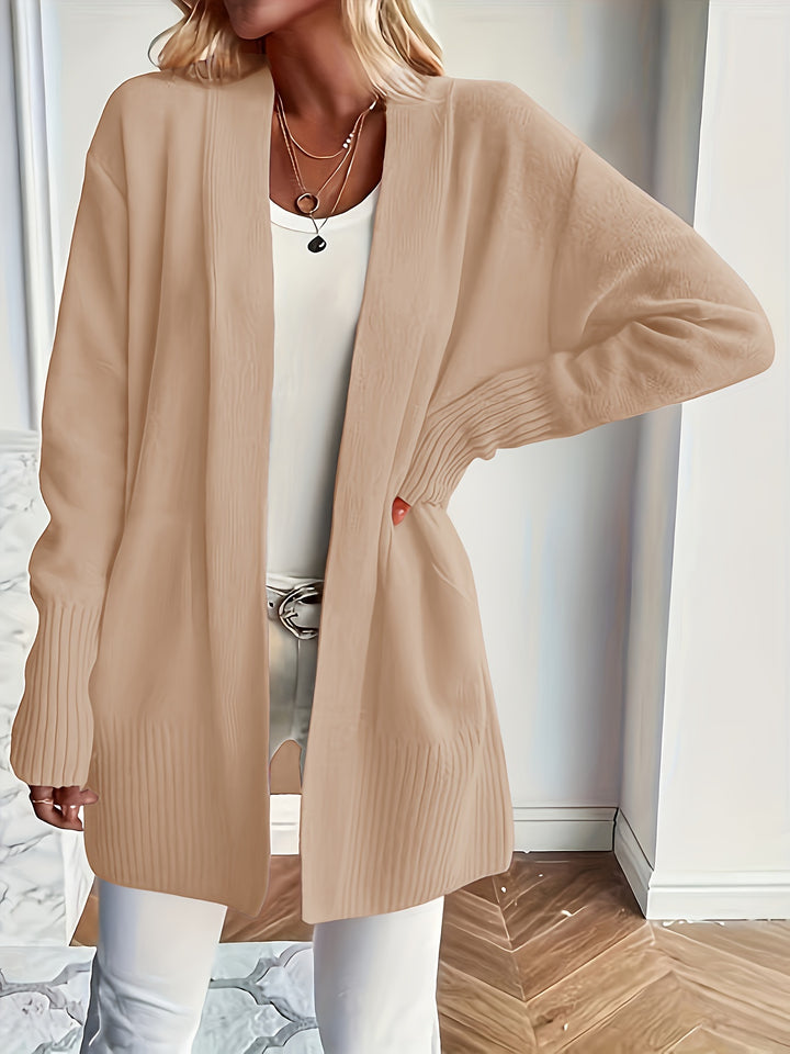 Women'S Cozy Yellow Knit Cardigan - Long Sleeve, V-Neck, Loose Fit, Fall & Winter Stylish Pullover, Autumn Winter Apparel | Vibrant Cardigan | Knit Construction, Cardigan Sweater