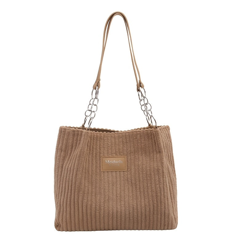 Marie| Timeless Corduroy Handbag with Chain Strap