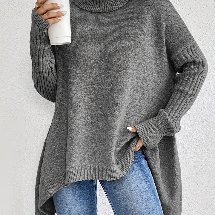 New Autumn and Winter Women's Casual Long Sleeve High Neck Pullover
