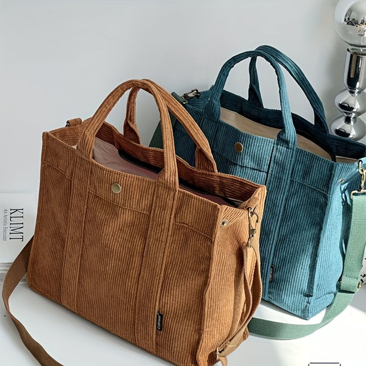 Élise | Cozy Corduroy Tote for Effortless Elegance