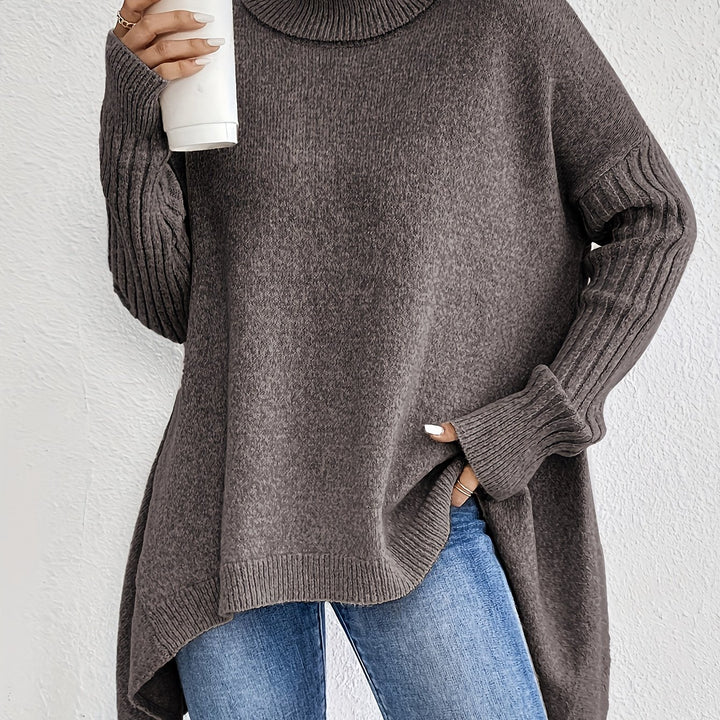 New Autumn and Winter Women's Casual Long Sleeve High Neck Pullover
