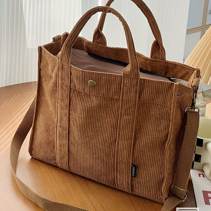 Élise | Cozy Corduroy Tote for Effortless Elegance