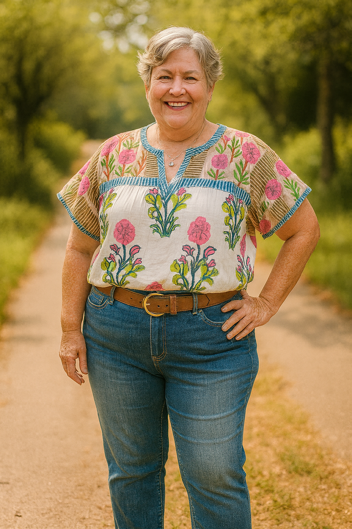 Uriella – Embroidered Boho Blouse