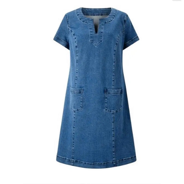 Amara™ – Effortless Denim-Look Day Dress