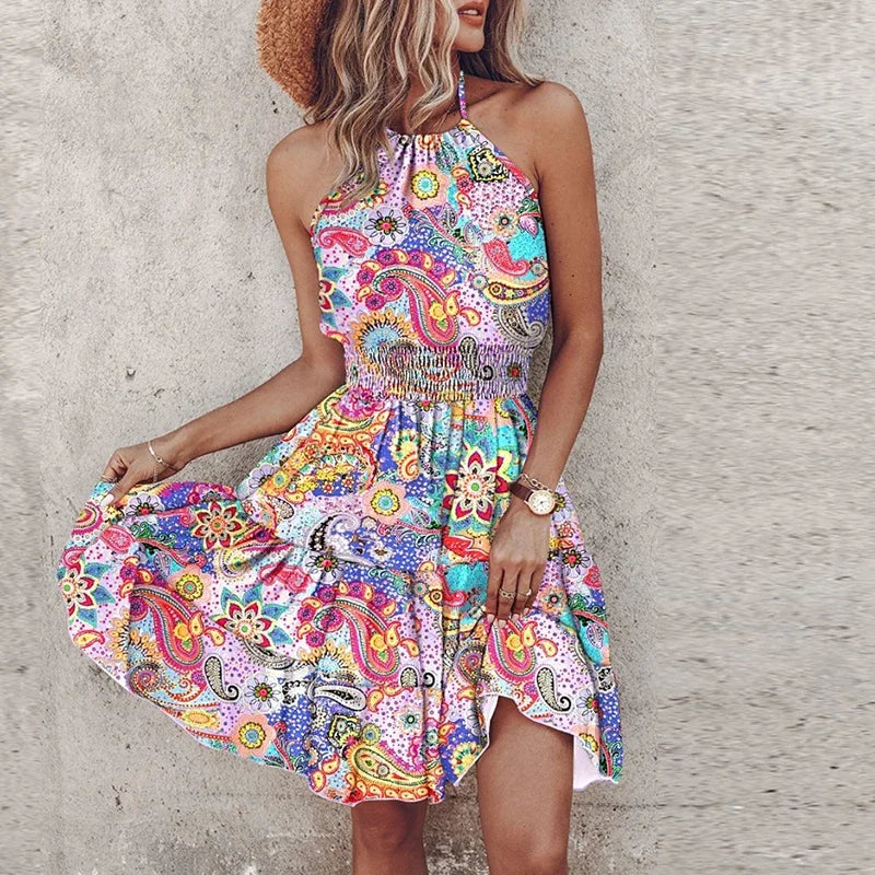 Adrianna™ - PRINTED MINI DRESS WITH ELEGANT DESIGN