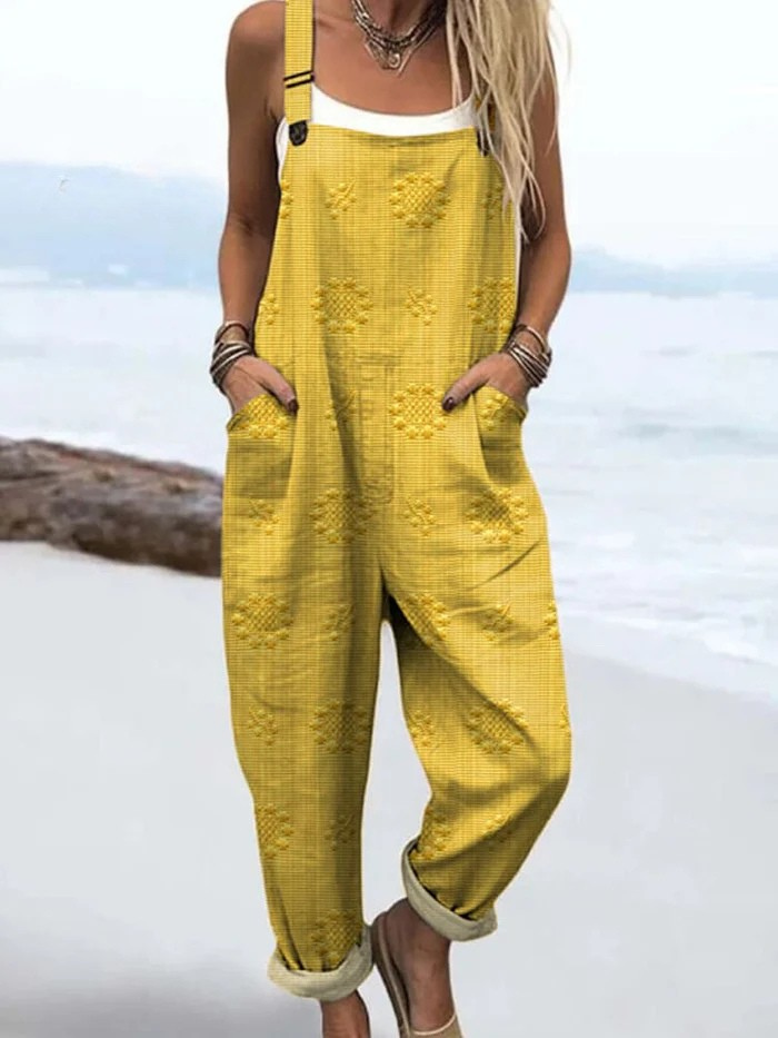 Petra | Polka Dot Floral Dungarees