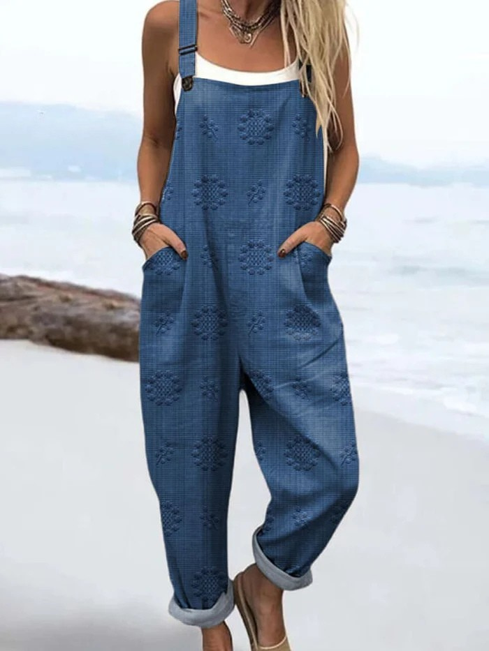 Petra | Polka Dot Floral Dungarees