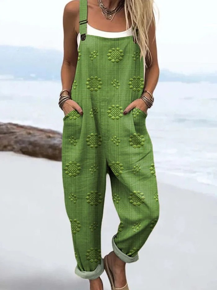 Petra | Polka Dot Floral Dungarees