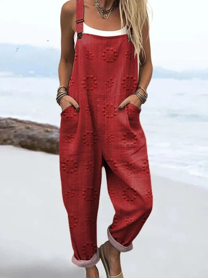 Petra | Polka Dot Floral Dungarees