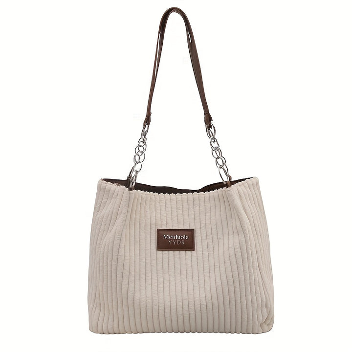 Marie| Timeless Corduroy Handbag with Chain Strap